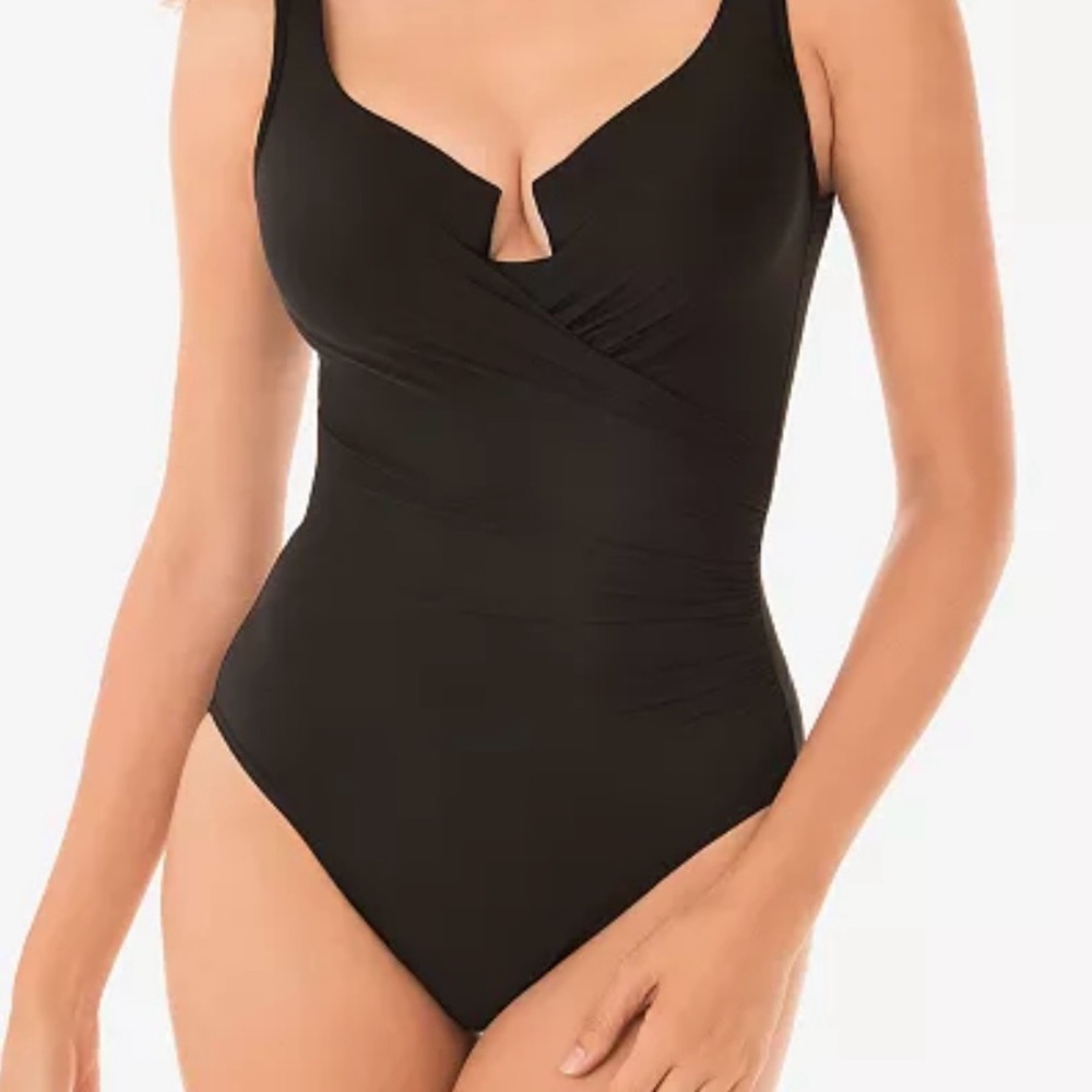 Miraclesuit Must Have One-Piece Black Swimsuit  NWOT